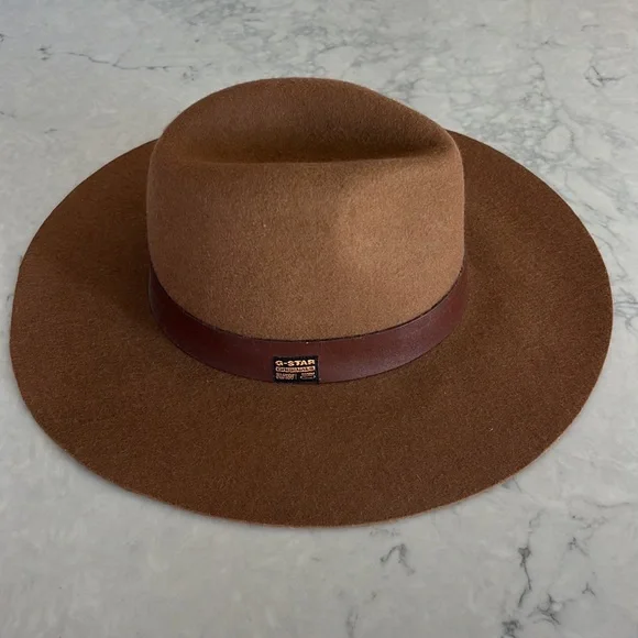 G-Star originals Lauren brown wool hat like new - Picture 3 of 9